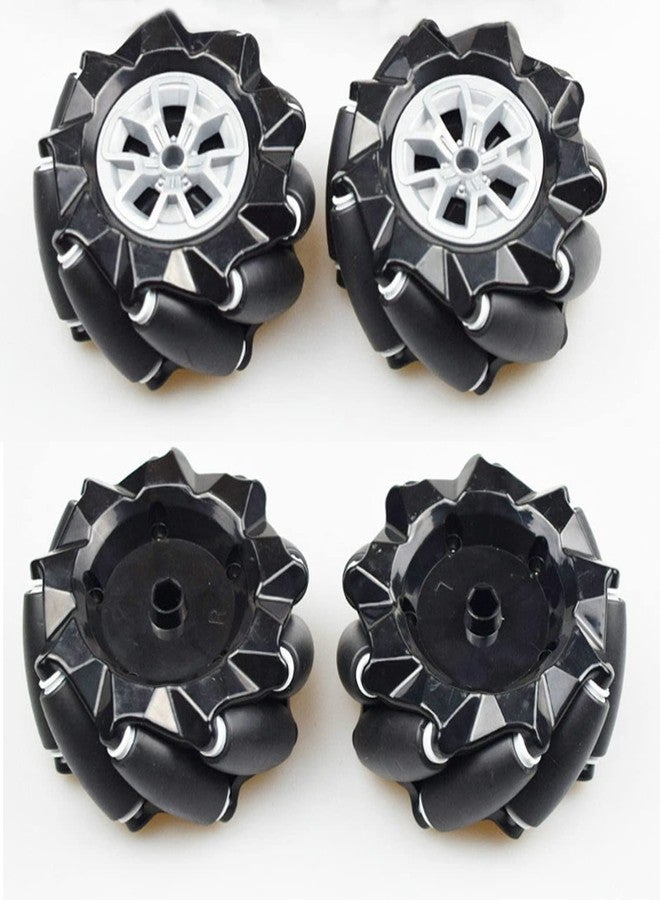 Swaytail Premium 80mm Mecanum Wheel for AGV Robot Car Chassis, Omni Directional Tire with 4pcs Metal 6mm Coupling Motor Connector for Arduino Raspberry Pi Microbit DIY RC Part STEAM Maker Remote - Image 5